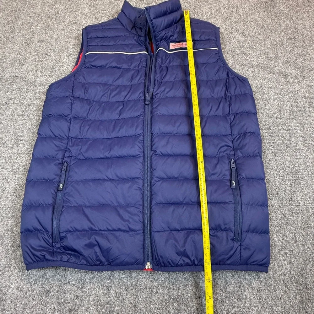 Vineyard Vines Boys Youth XL 18 Performance Down Puffer Vest Navy Blue Red